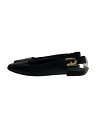 【中古】FURLA◆フラットパンプス/38/BLK/レザー/YG02ACO X30000【シューズ】