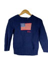 【中古】POLO RALPH LAUREN◆星条旗/ニット・セーター/120cm/コットン/NVY/CWRLSWEB3P00042/ホツレ有【キッズ】