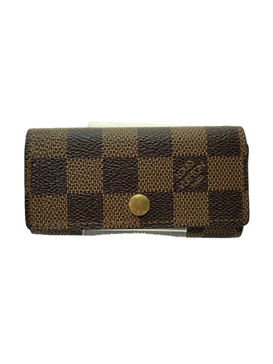 【中古】LOUIS VUITTON◆ミュルティクレ4_モノグラム・キャンバス/BRW/レディース【服飾雑貨他】