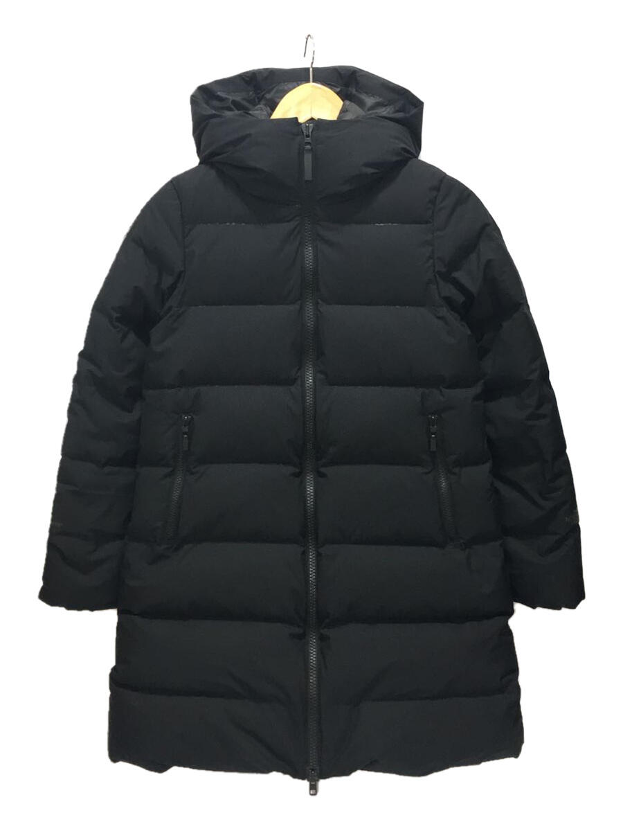 【中古】THE NORTH FACE◆WS DOWN SHELL COAT_ウィンドストッパーダウンシェルコート/S/ナイロン/BLK【レディースウェア】