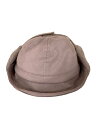 【中古】Evisen skateboards◆SUEDE FLAP HAT/ハット/M/ポリエステル/GRY/無地/メンズ【服飾雑貨他】