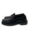 【中古】JIMMY CHOO◆ローファー/40.5/ブラ/レザー/J000147282415/×ERIC HAZE/POGGY/BOX CALF【シューズ】