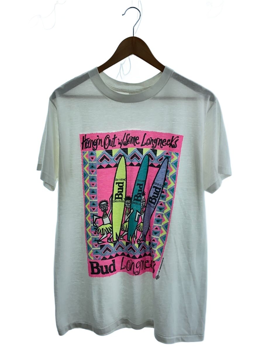 90s/MY SHIRT IS MADE IN THE USA/BUDWISER/Tシャツ/L/--/WHT//