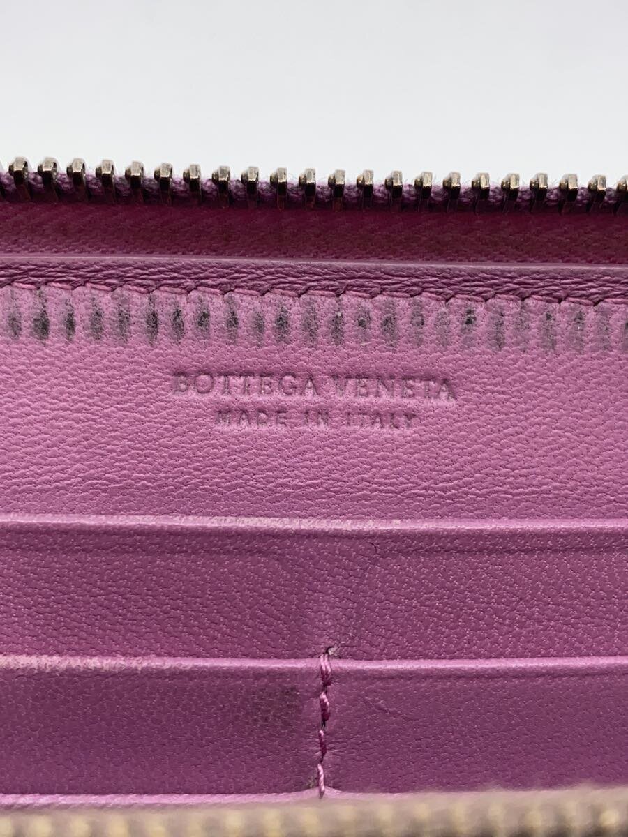 【中古】BOTTEGA VENETA◆イントレチャート/長財布/レザー/PNK/レディース【服飾雑貨他】