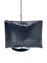【中古】SAINT LAURENT◆クラッチバッグ/レザー/ブラック/黒/クロコダイル/607779【バッグ】