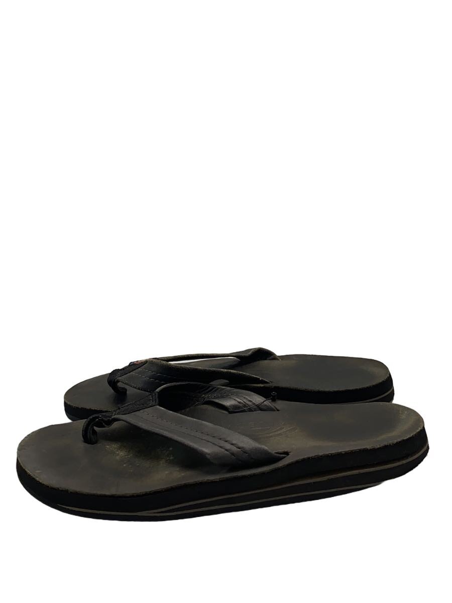 Holly'S Sole - 【中古】RAINBOW SANDALS◆使用感有/ダブルレイヤー/サンダル/--/BLK/レザー//【シューズ】