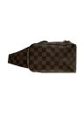 【中古】LOUIS VUITTON◆ジェロニモス_ダミエ・エベヌ_BRW/PVC/BRW【バッグ】