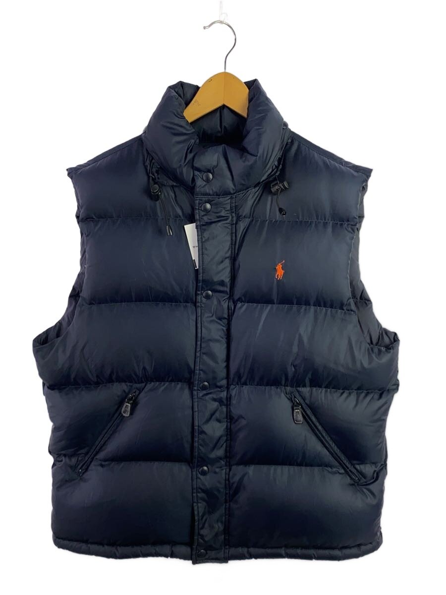POLO RALPH LAUREN ブルーストライプダウンベスト　雑誌掲載XS 2329458387708-01.jpg