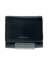 【中古】Paul Smith◆2つ折り財布/レザー/BLK/レディース//【服飾雑貨他】