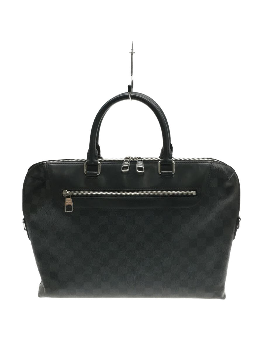 【中古】LOUIS VUITTON◆PDJNM_ダミエ・グラフィット_BLK/PVC/BLK/ショルダー欠品、角スレ有り【バッグ】