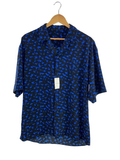 【中古】LAD MUSICIAN◆半袖シャツ/42/ポリエステル/BLK/総柄/2319-114【メンズウェア】 【中古】LAD MUSICIAN◆半袖シャツ/42/ポリエステル/BLK/総柄/2319-114【メンズウェア】