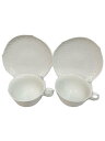 【中古】Meissen◆カップ&ソーサー/4点セット/WHT【キッチン用品】
