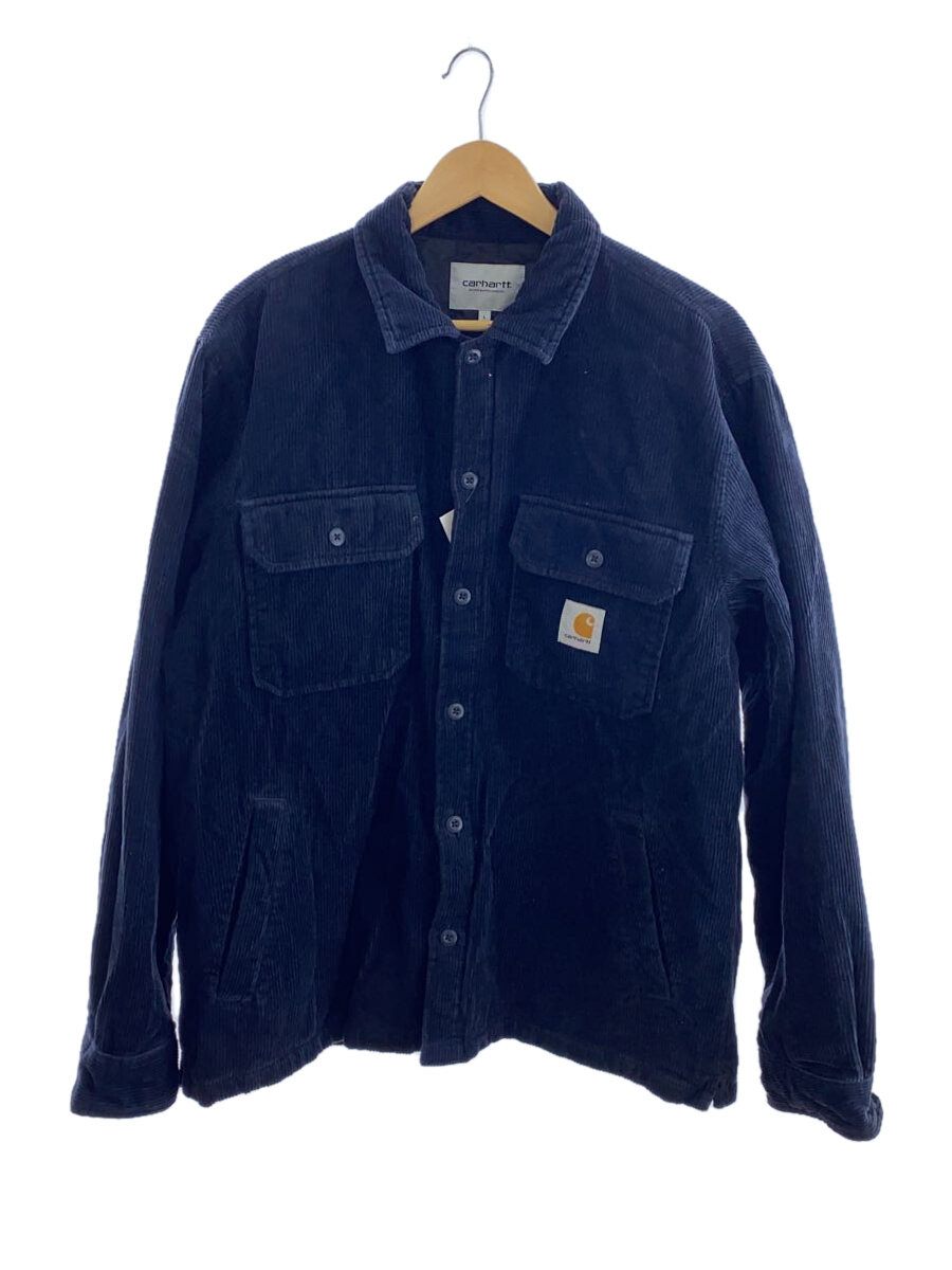 【中古】Carhartt◆WHITSOME SHIRT/ジャケット/L/コーデュロイ/NVY【メンズウェア】