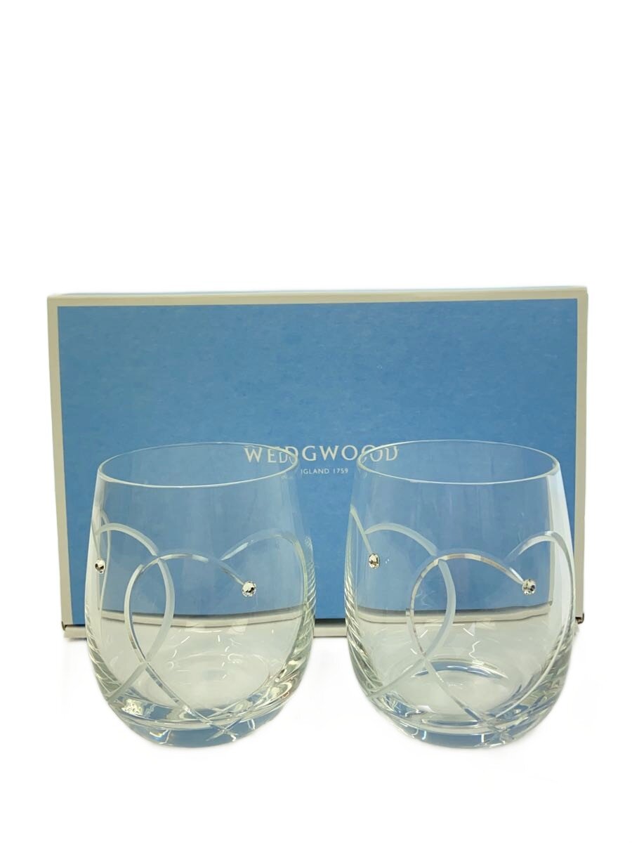 【中古】WEDGWOOD◆プロミシス トゥーハーツ/ペアタンブラー/グラス/2点セット【キッチン用品】