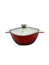 【中古】D&S(DESIGN&STYLE)◆鍋/サイズ:24cm/RED/マーメイドスクウェアキャセロール【キッチン用品】