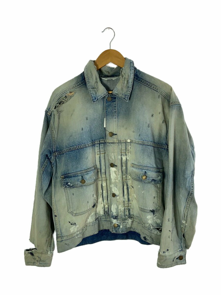 【中古】ANCELLM◆CRASH DENIM JACKET/Gジャン/1/デニム/IDG/ANC-JK24-B/ANCELLM/アンセルム【メンズウェア】