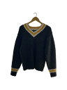 【中古】STUSSY◆MOHAIR TENNIS SWEATER/ニット/セーター(厚手)/S/ナイロン/GRY/無地/117142【メンズウェア】