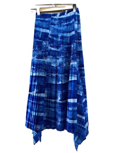 【中古】PLEATS PLEASE ISSEY MIYAKE◆グラフィックプリントプリーツロングスカート/3/ポリエステル/BLU/総【レディースウェア】 【中古】PLEATS PLEASE ISSEY MIYAKE◆グラフィックプリントプリーツロングスカート/3/ポリエステル/BLU/総【レディースウェア】