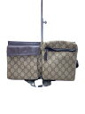 【中古】GUCCI◆ウエストバッグ_GGプラス/PVC/BRW【バッグ】