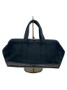 【中古】BAGWORKS◆ボストンバッグ/キャンバス/BLK/無地【バッグ】