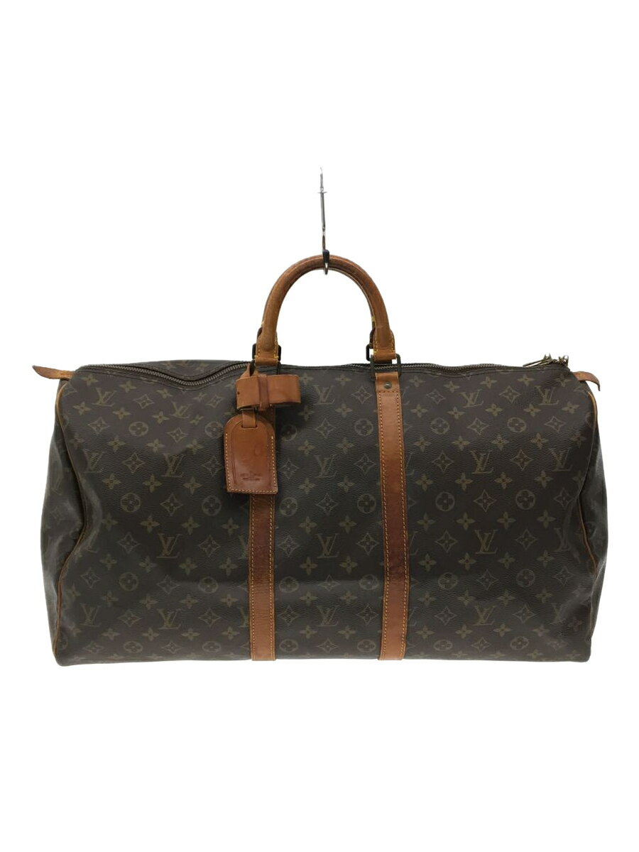 【中古】LOUIS VUITTON◆キーポル55_モノグラム_BRW/PVC/BRW【バッグ】