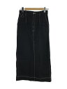 【中古】JAPAN DENIM/ロングスカート/36/デニム/BLK【レディースウェア】(4)