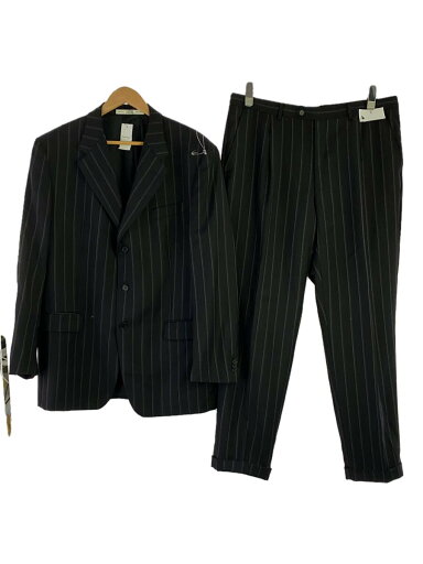 【中古】Gianfranco FERRE◆スーツ/L/ウール/BLK/ストライプ【メンズウェア】 【中古】Gianfranco FERRE◆スーツ/L/ウール/BLK/ストライプ【メンズウェア】