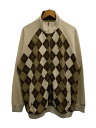【中古】ECKO UNLTD◆90s/ジャケット/XL/コットン/BEG/アーガイルチェック【メンズウェア】