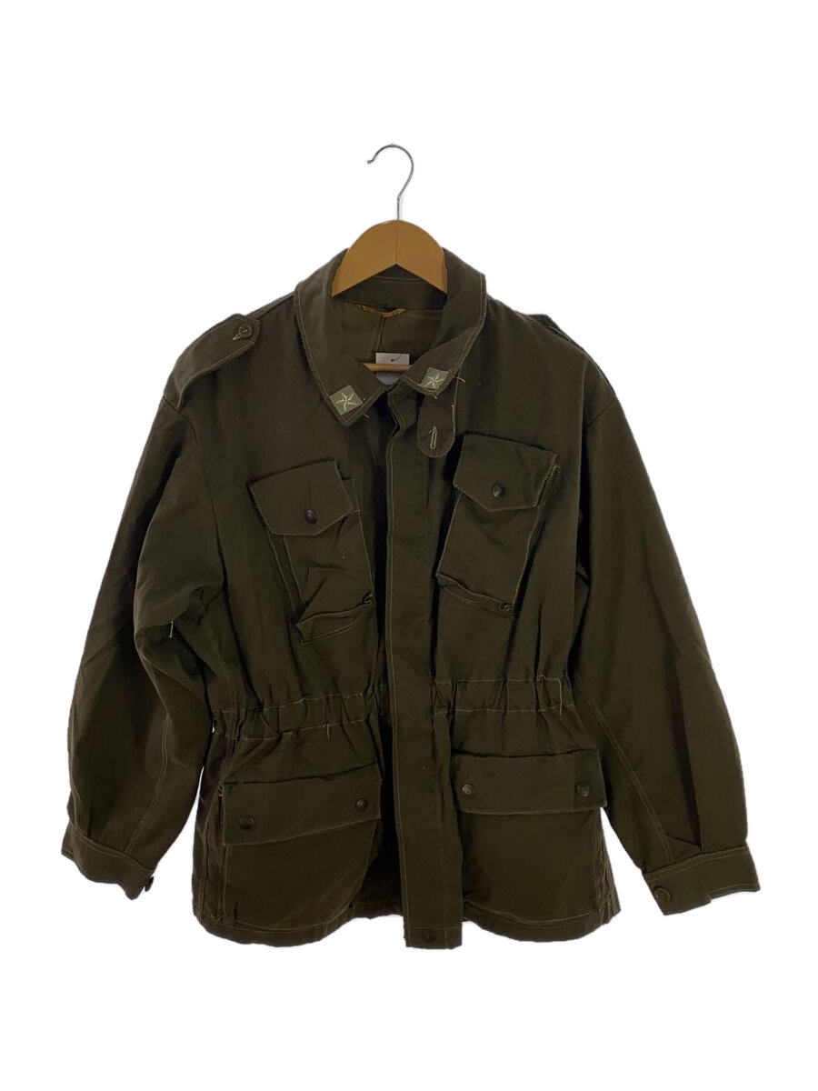 【中古】ITALIAN MILITARY◆70S/イタリア軍/コンバットジャケット/ミリタリージャケット/--/コットン/KHK/無地【メンズウェア】