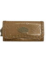 【中古】ANNA SUI◆長財布/エナメル/BEG/総柄/レディース/がま口【服飾雑貨他】
