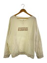 【中古】Maison Margiela◆スウェット/44/コットン/WHT/無地/カレンダー/モーションロゴ/ロンT【メンズウェア】