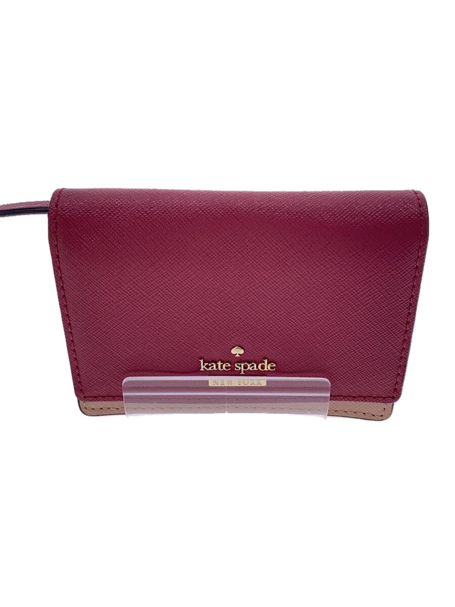 【中古】kate spade new york◆2つ折り財布/--/PNK/レディース/S338【服飾雑貨他】