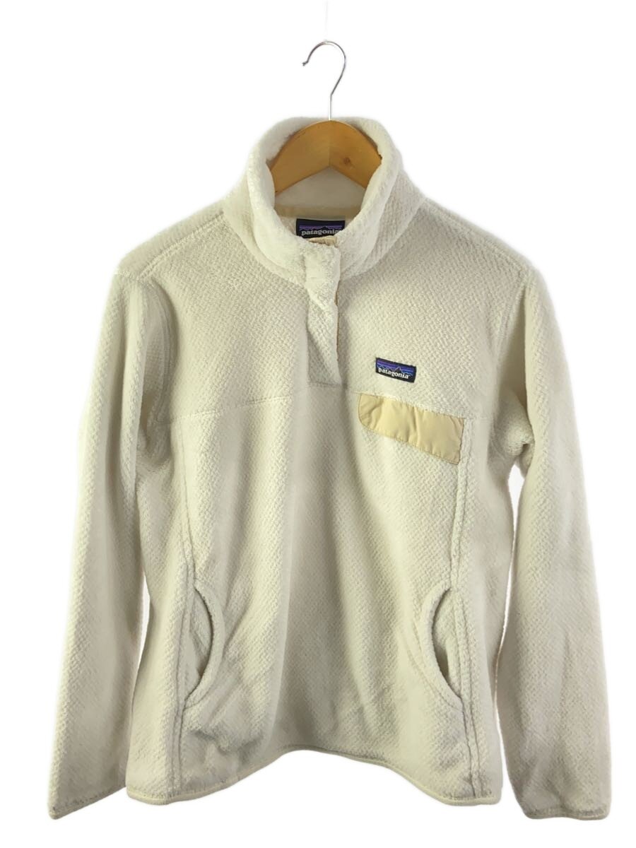 【中古】patagonia◆フリースジャケット/L/ポリエステル/WHT/25442FA12【レディースウェア】