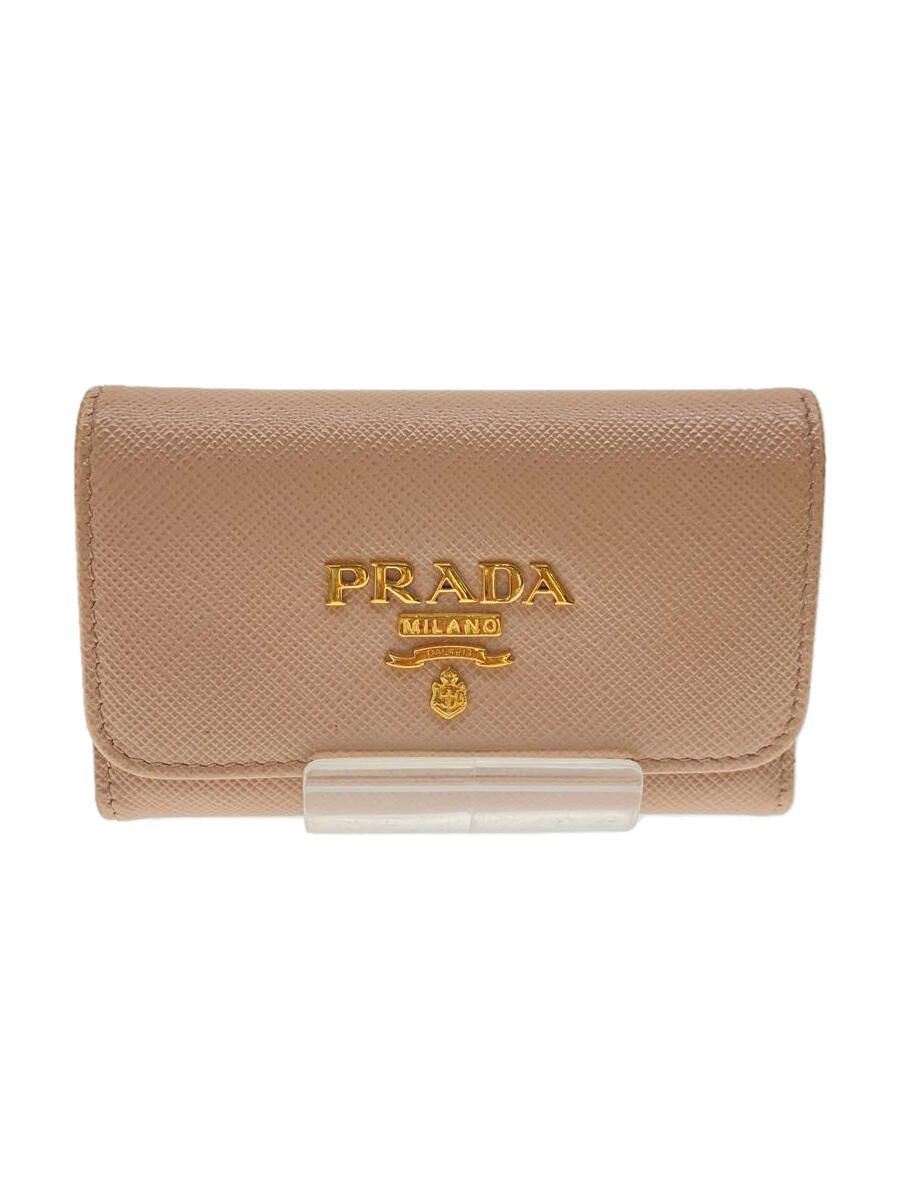 【中古】PRADA◆キーケース/レザー/PNK/無地/レディース//【服飾雑貨他】