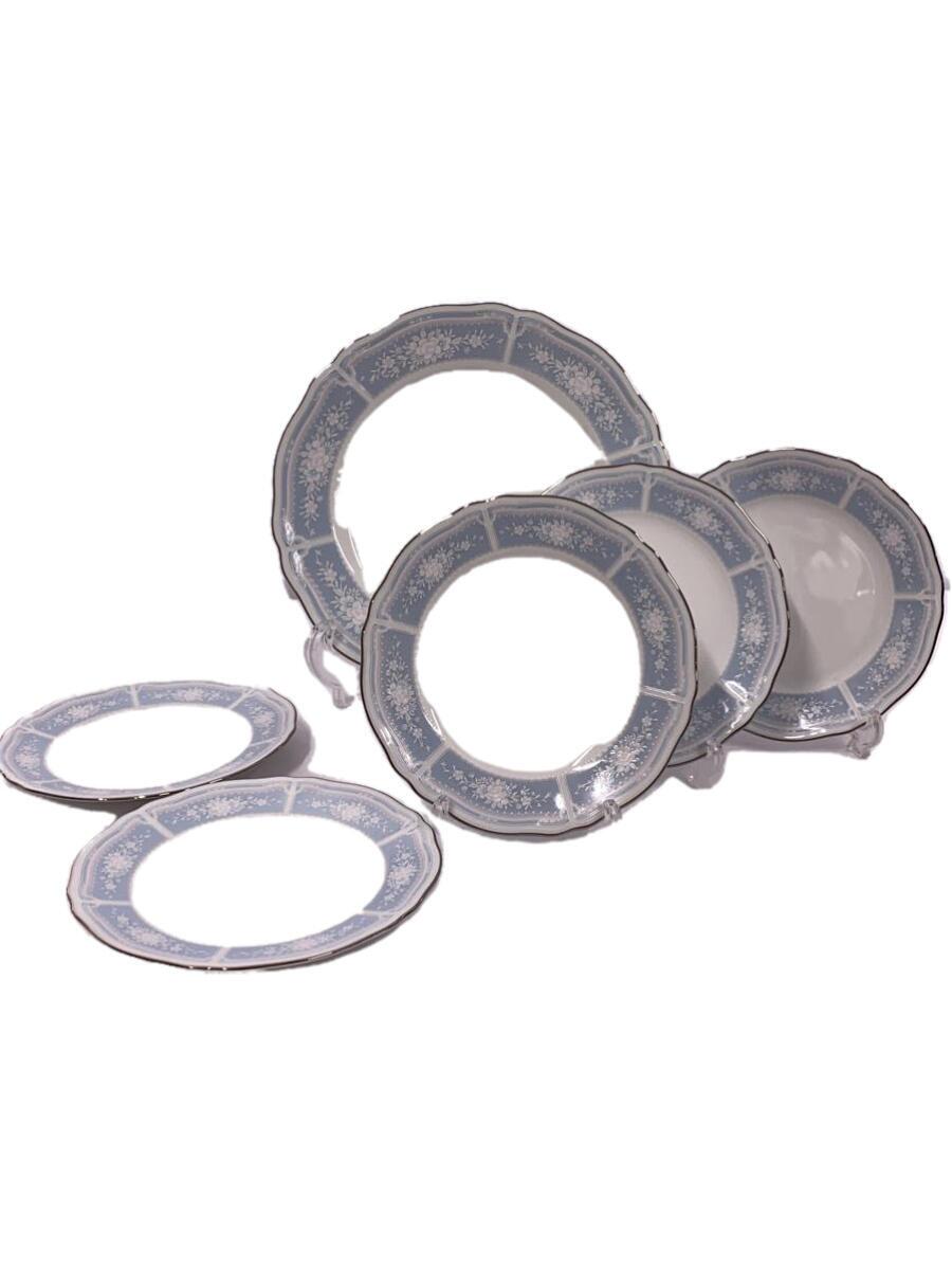 【中古】Noritake◆プレート/6点セット/WHT/ノリタケ/レースウッドシルバー【キッチン用品】