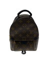 【中古】LOUIS VUITTON◆パームスプリングス・バックパックMINI_モノグラム・マカサー_BRW/PVC/BRW【バッグ】