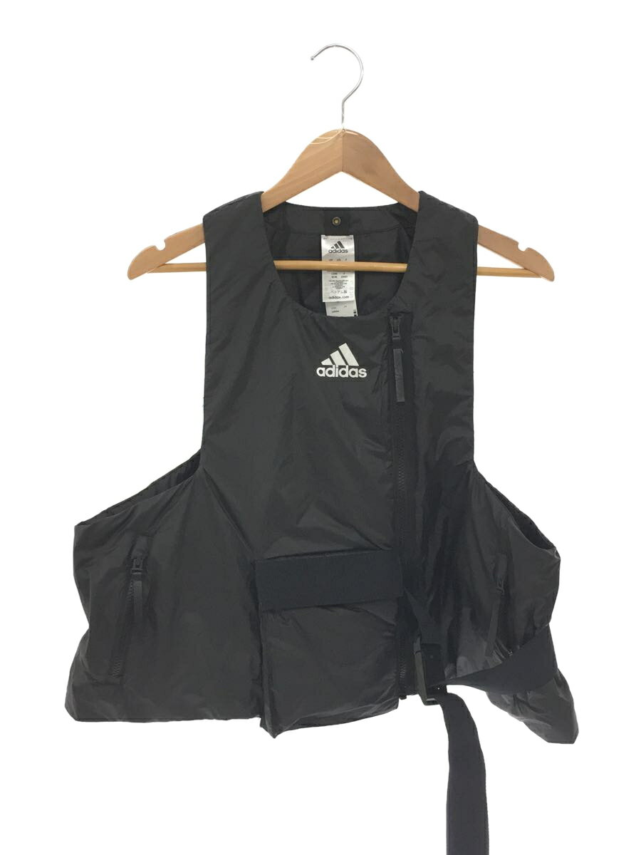 【中古】adidas◆ベスト/--/ナイロン/ブラック/FT2453【レディースウェア】