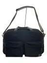 【中古】EMPORIO ARMANI◆ボストンバッグ/--/BLK/無地【バッグ】