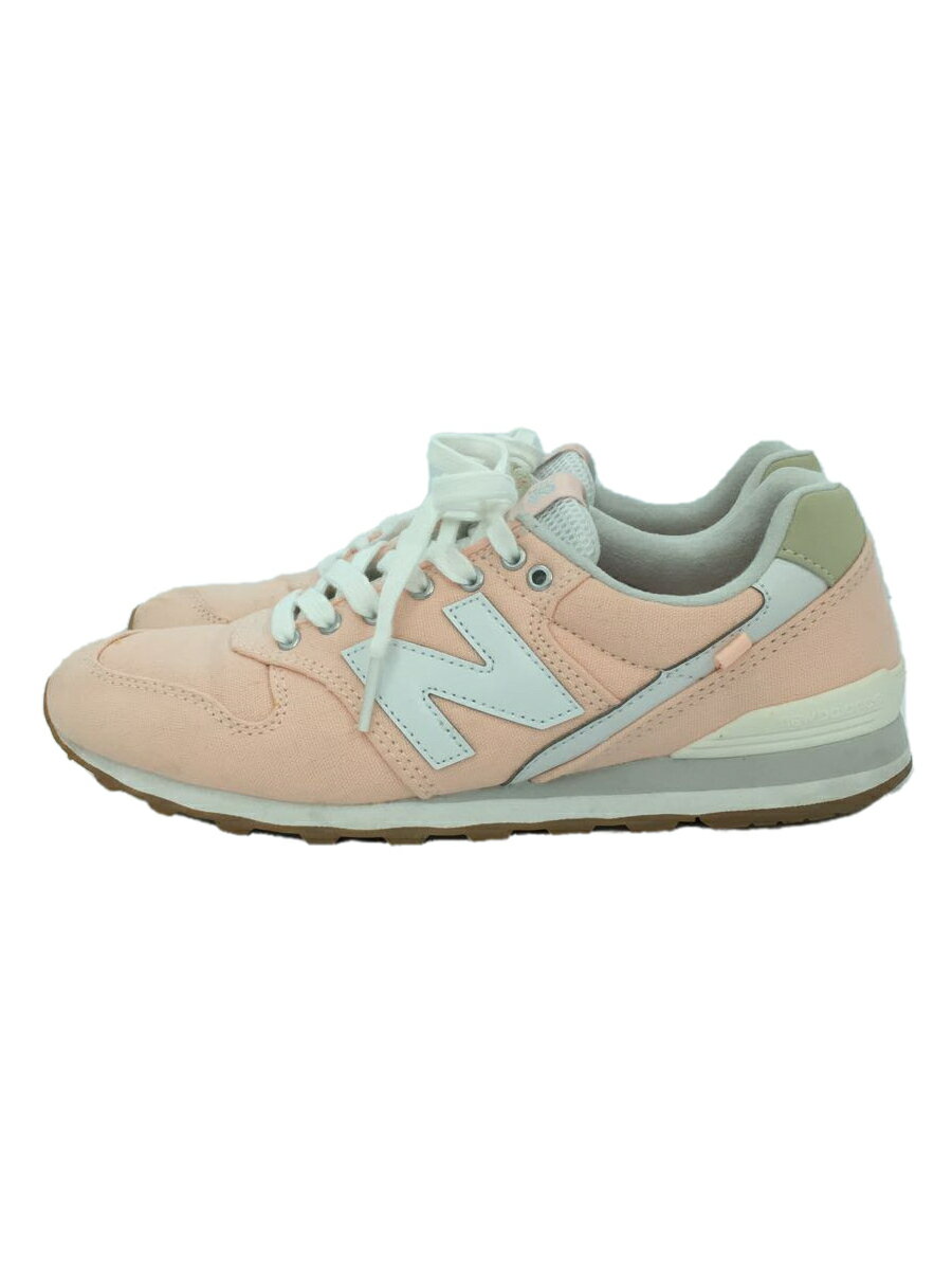 【中古】NEW BALANCE◆ローカットスニーカー/23.5cm/PNK/キャンバス【シューズ】