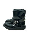 【中古】UNDERCOVER◆バックジップ バックルブーツ/UK10/ブラック/レザー/UC1C9F01/アンダーカバー【シューズ】