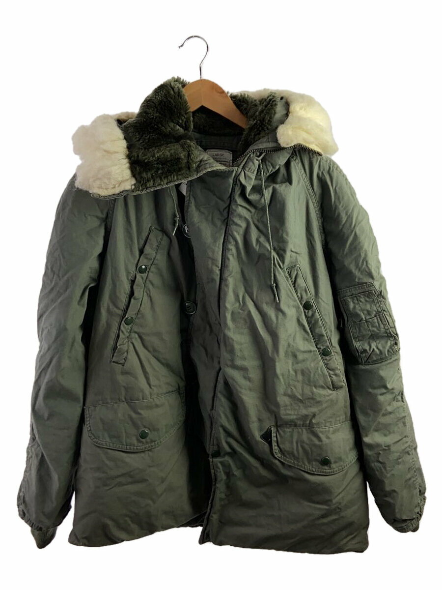 【中古】MILITARY◆N-3B/モッズコート/L/コットン/KHK/無地/8415-00-376-1710/N-3B【メンズウェア】