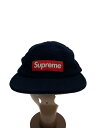 【中古】Supreme◆18AW Fleece Pullcord Camp Cap/FREE/ポリエステル/NVY/メンズ【服飾雑貨他】