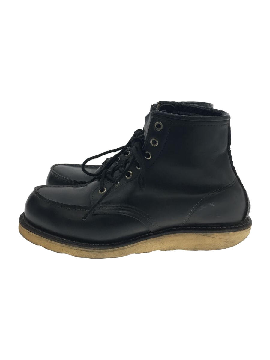 【中古】RED WING◆レースアップブーツ/--/BLK【シューズ】