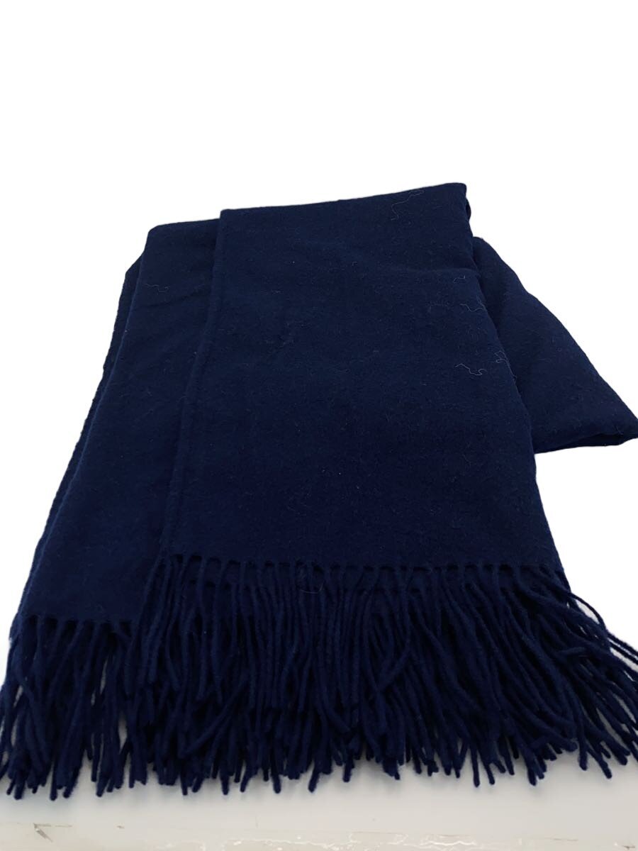 Rakuten - 【中古】yohji yamamoto POUR HOMME◆WOOL PLAIN SHRINK U CUT PONCHO/マフラー/ウール/NVY/メンズ//【服飾雑貨他】