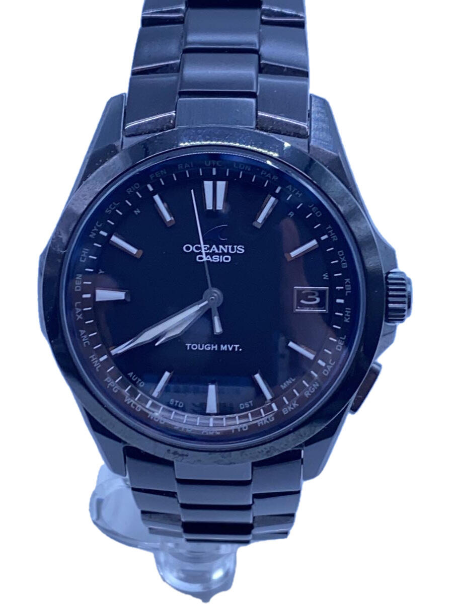 【中古】CASIO◆ソーラー腕時計・OCEA