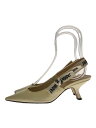 【中古】Christian Dior◆スリングバックパンプス/パンプス//35.5/クリーム/【シューズ】