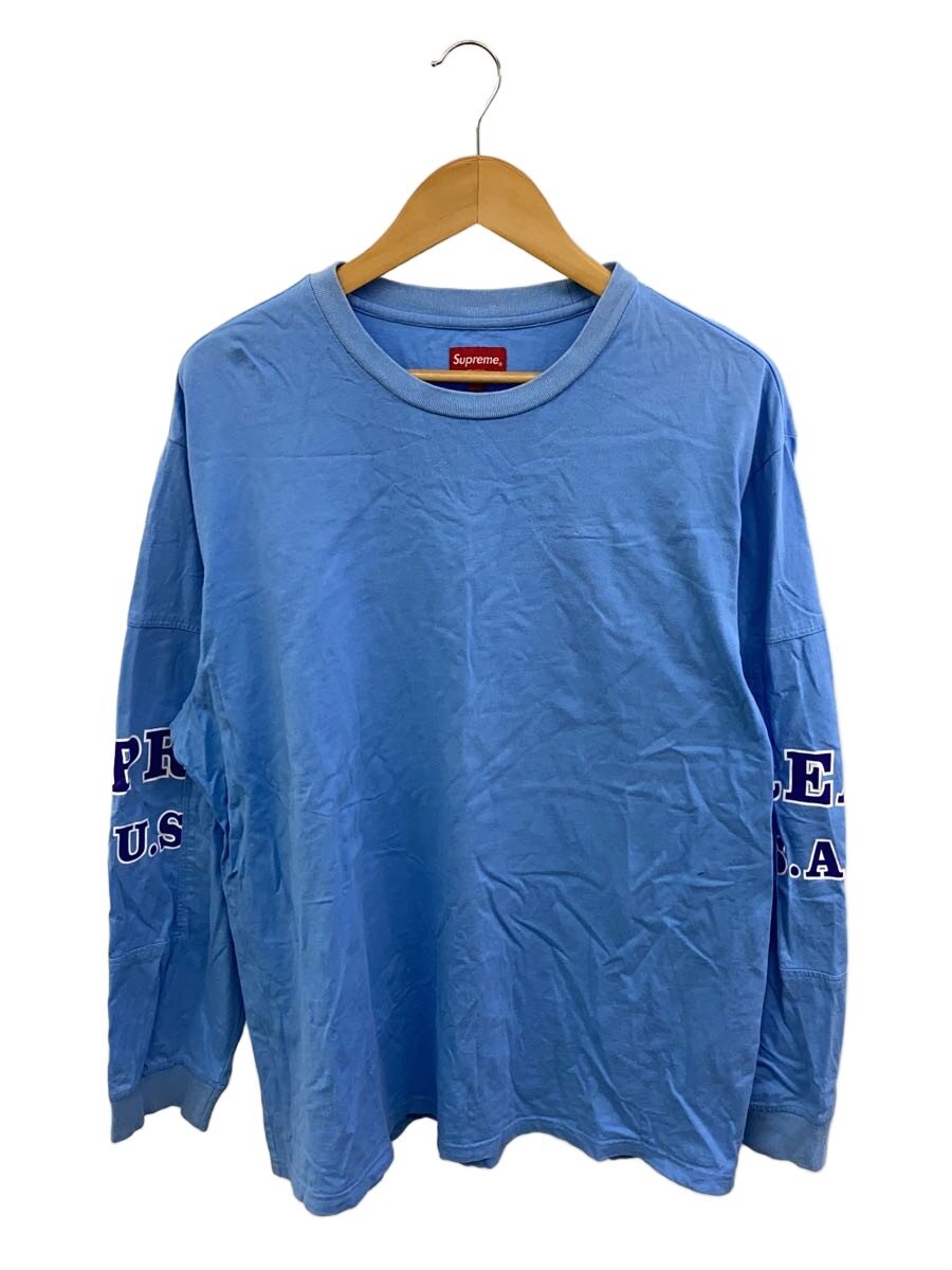 Supreme◆長袖Tシャツ/XL/コットン/BLU/無地