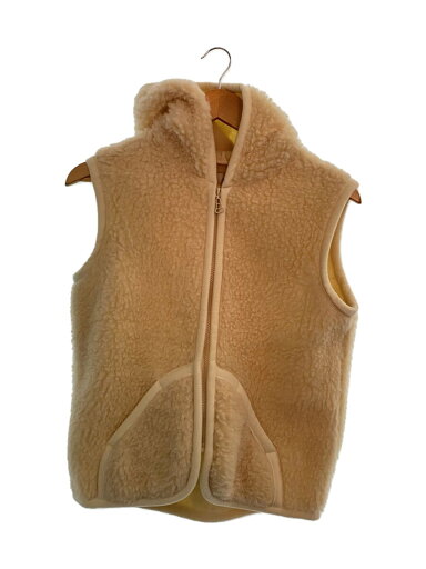 【中古】COLD BREAKER◆フードボアベスト/Vest ROBBY/XL/ウール/BEG/無地【レディースウェア】 【中古】COLD BREAKER◆フードボアベスト/Vest ROBBY/XL/ウール/BEG/無地【レディースウェア】