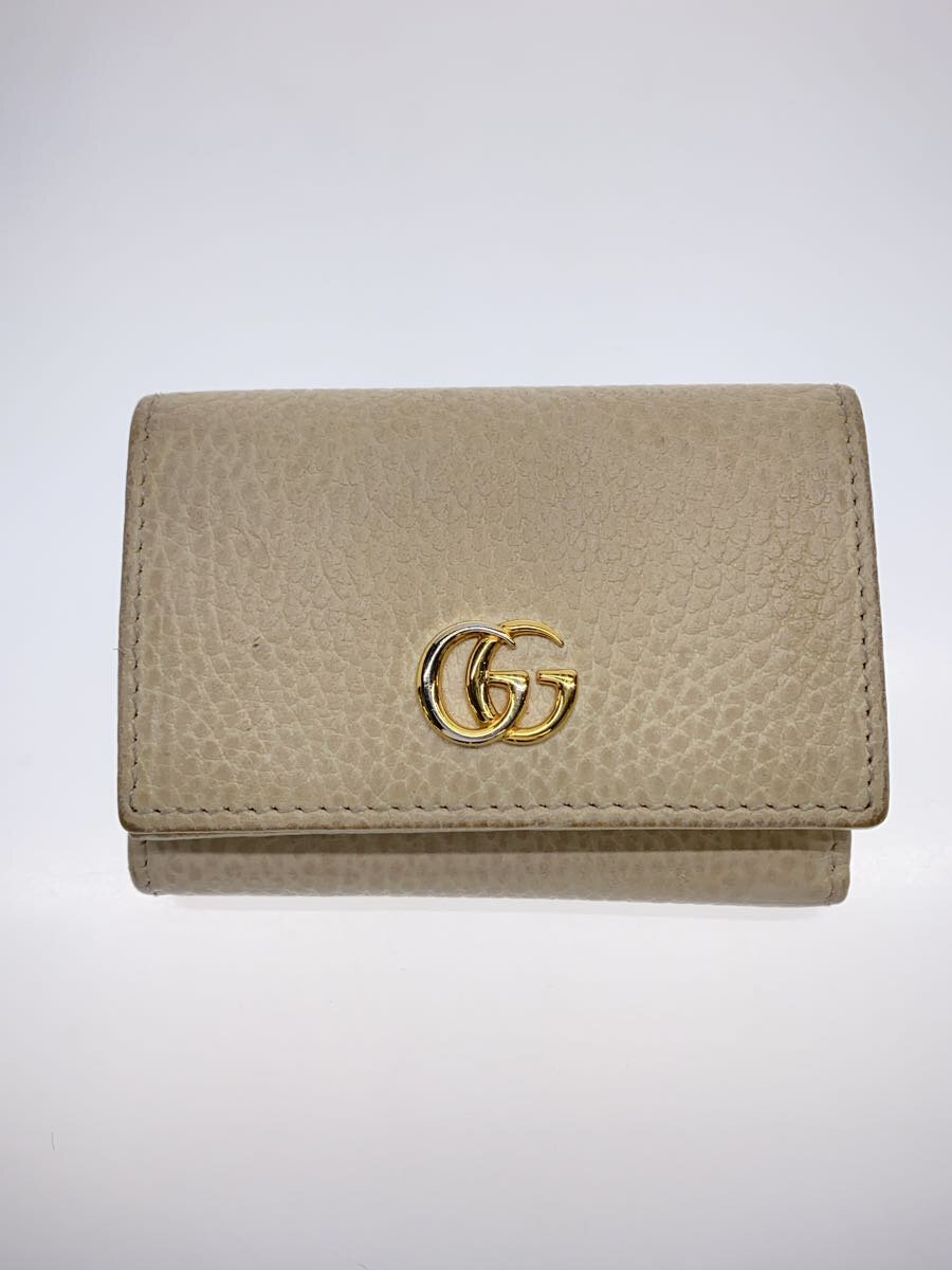 【中古】GUCCI◆3つ折り財布/レザー/CRM/レディース/735212・2067【服飾雑貨他】