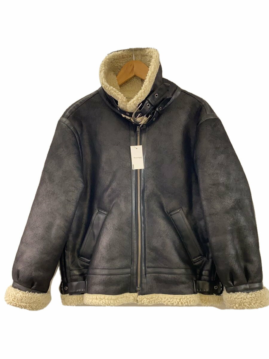 【中古】Ungrid◆ジャケット/M/フェイクレザー/BLK【レディースウェア】
